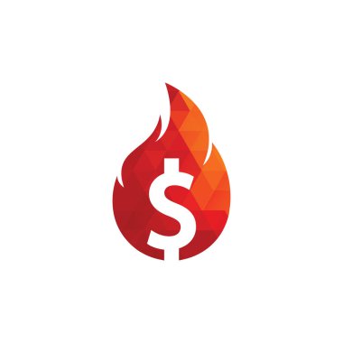 Fire Money logo tasarım şablonu. Para Ateşleme Logosu Şablonu.
