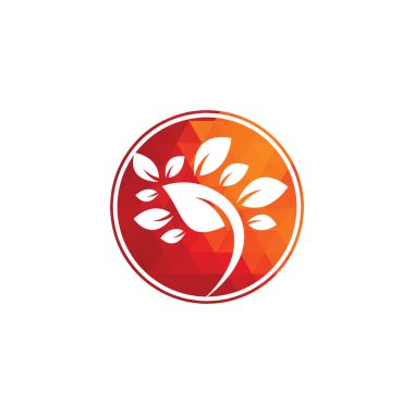 Yaprak Logosu Şablonu. Ağaç yaprağı logo şablonu tasarım vektörü, simge illüstrasyonu