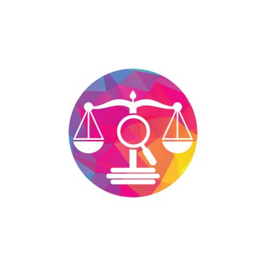 Find Justice logo vector template, Creative Law Firm logo design concepts. loupe law firm logo