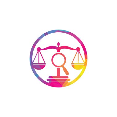 Find Justice logo vector template, Creative Law Firm logo design concepts. loupe law firm logo
