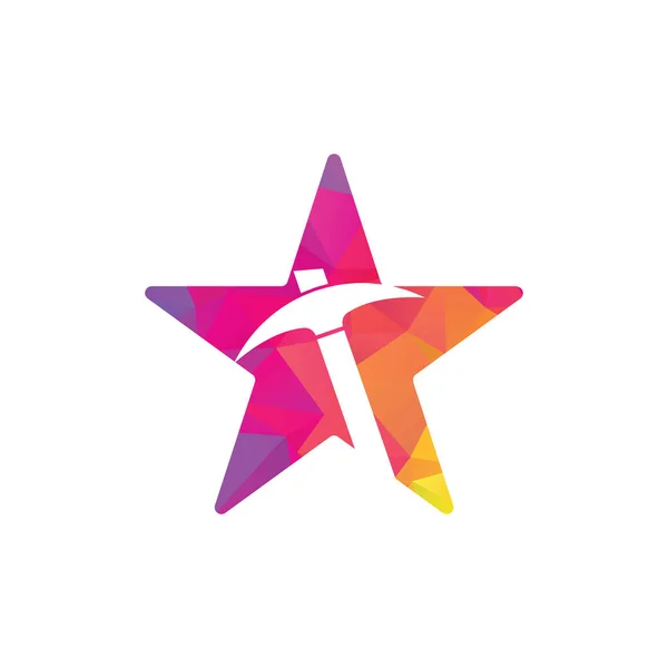 Mining Star Shape Concept Logo Design Mining Industry Logo Design — 스톡 벡터