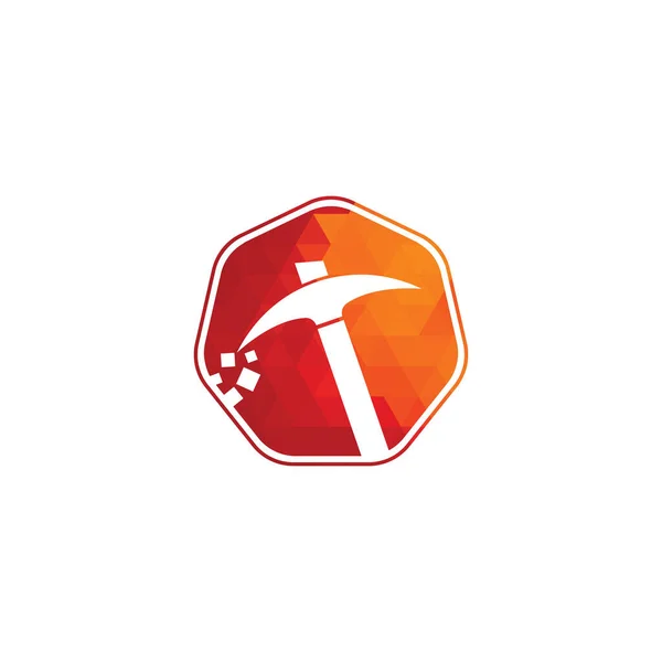 Mining Logotypdesign Gruv Industri Logo Designmall — Stock vektor