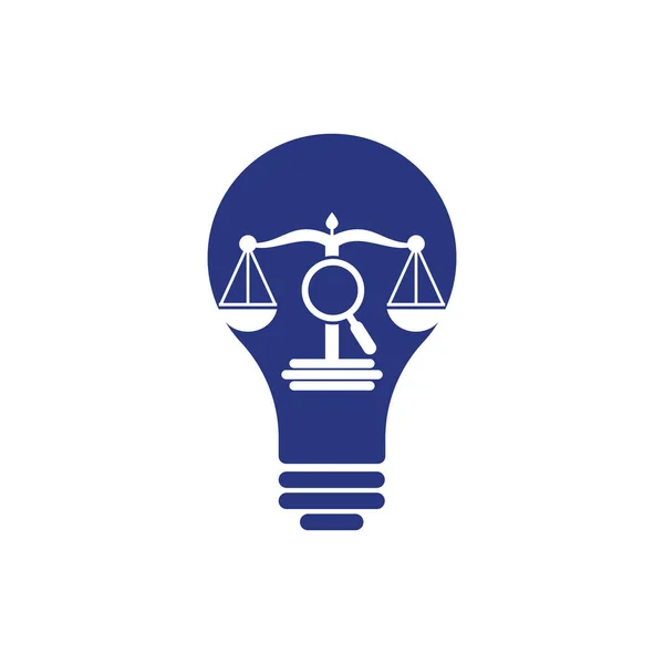 Find Justice Bulb Logo Vector Template Creative Law Firm Logo — 스톡 벡터