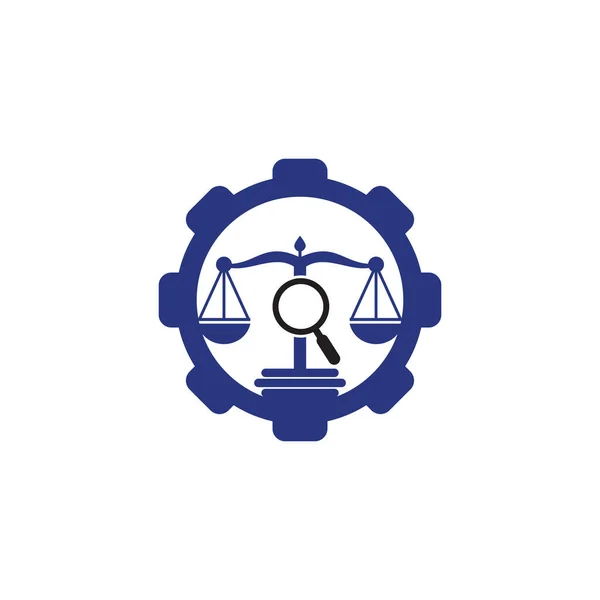 Βρείτε Justice Gear Vector Template Λογότυπο Creative Law Firm Έννοιες — Διανυσματικό Αρχείο