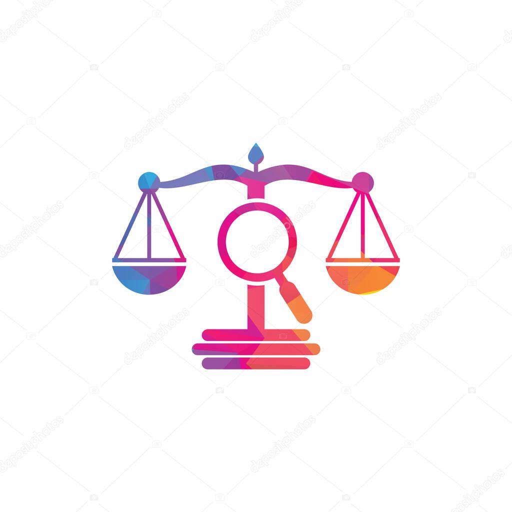Find Justice logo vector template, Creative Law Firm logo design concepts. loupe law firm logo