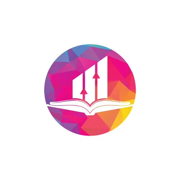 Finanz Buch Logo Design Unternehmenswachstum Bildung Logo Design — Stockvektor