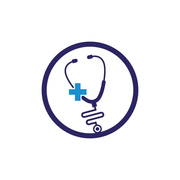 Medical Health Vector Health Logo Cross Stethoscope Icon Symbol Cross — Stock Vector