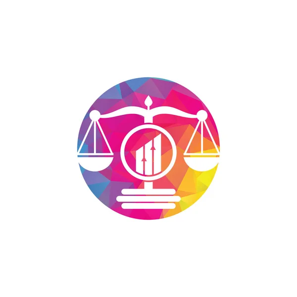 Justicia Financiación Logotipo Vector Plantilla Bufete Abogados Creativos Con Conceptos — Archivo Imágenes Vectoriales