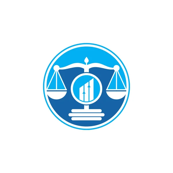 Vectorsjabloon Voor Het Logo Van Justitie Creative Law Firm Met — Stockvector