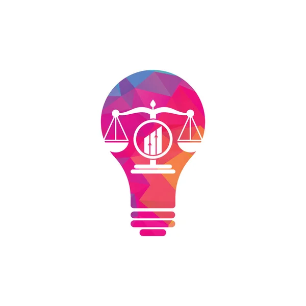 Δικαιοσύνη Χρηματοδότηση Λαμπτήρα Σχήμα Πρότυπο Διάνυσμα Creative Law Firm Γραφικές — Διανυσματικό Αρχείο