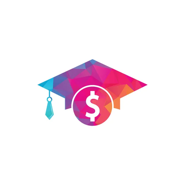 Graduação Cap Dollar Coin Icon Vector Investimento Financeiro Educação Ilustração — Vetor de Stock