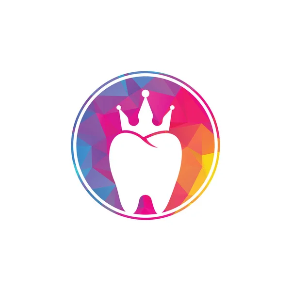 King Dental Logó Koncepcióvektort Tervez Fogászati Egészség Logó Szimbólum — Stock Vector