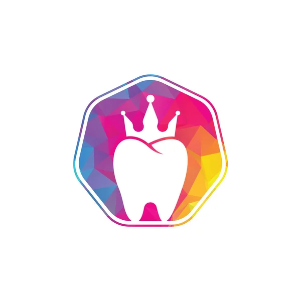King Dental Logó Koncepcióvektort Tervez Fogászati Egészség Logó Szimbólum — Stock Vector