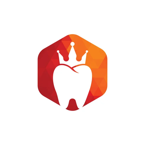 King Dental Logo Entwirft Konzeptvektor Symbol Für Zahngesundheit — Stockvektor