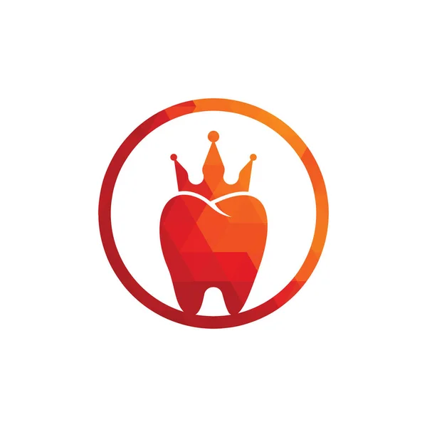 King Dental Logo Ontwerpt Concept Vector Logo Voor Tandheelkundige Gezondheid — Stockvector