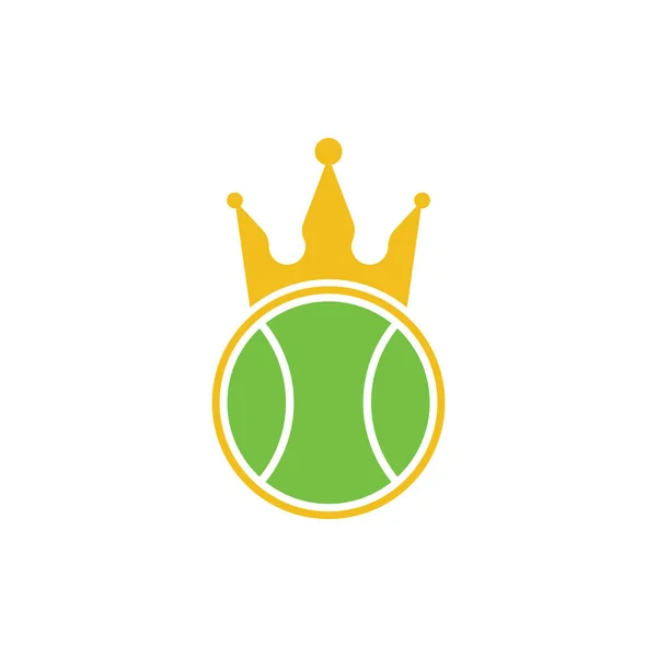 Design Vektorového Loga Tennis King Šablona Designu Tenisových Míčků Ikon — Stockový vektor