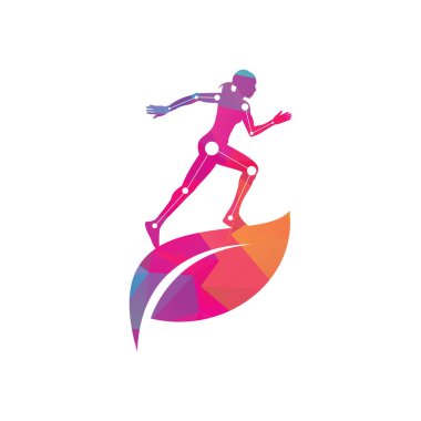 Doğa Fizyoterapi logo ikonu vektörü. Fizyoterapi konsept vektör tasarımı. Ortopedik ve Fizyoterapi klinik vektör tasarımı.