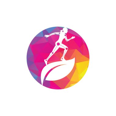 Doğa Fizyoterapi logo ikonu vektörü. Fizyoterapi konsept vektör tasarımı. Ortopedik ve Fizyoterapi klinik vektör tasarımı.