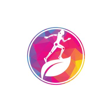 Doğa Fizyoterapi logo ikonu vektörü. Fizyoterapi konsept vektör tasarımı. Ortopedik ve Fizyoterapi klinik vektör tasarımı.