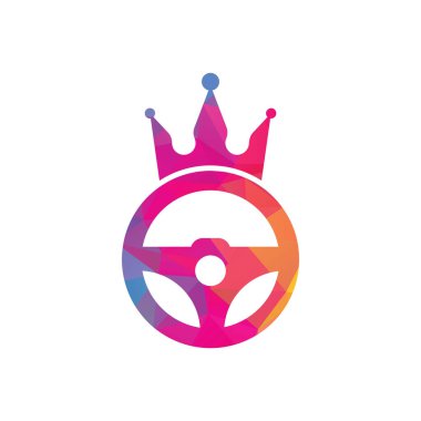 Kral vektör logosu tasarımını çalıştır. Yönlendirme ve Taç simgesi.