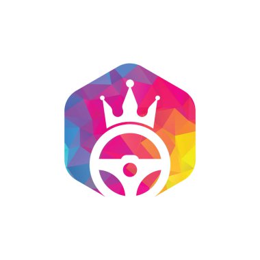 Kral vektör logosu tasarımını çalıştır. Yönlendirme ve Taç simgesi.