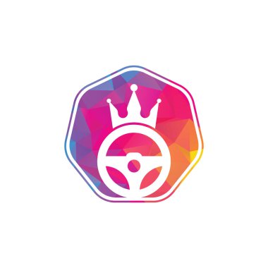 Kral vektör logosu tasarımını çalıştır. Yönlendirme ve Taç simgesi.