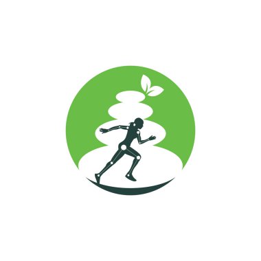 Taş fizyoterapi logosu tasarım şablonu. Yaratıcı soyut spa taşları logo tasarım vektörü.