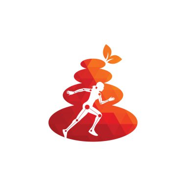 Taş fizyoterapi logosu tasarım şablonu. Yaratıcı soyut spa taşları logo tasarım vektörü.