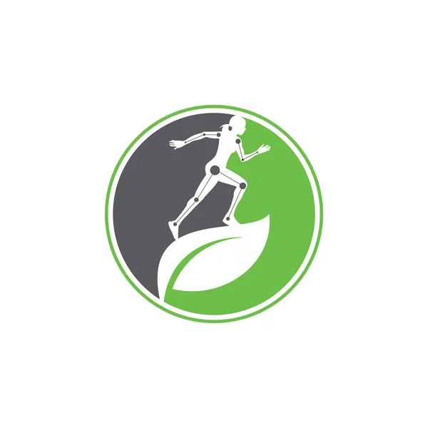 Natur Physiotherapie Logo Symbol Vektor Physiotherapie Behandlungskonzept Vektor Design Vektor — Stockvektor