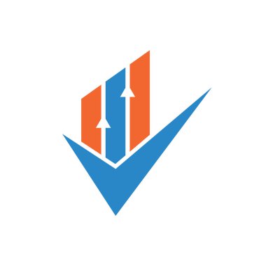 Mali logo simgesi vektörünü kontrol et. Yaratıcı Finans Logosu ve Simge Şablonu. Grafik ve grafik logosunu işaretle