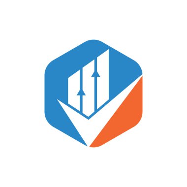 Mali logo simgesi vektörünü kontrol et. Yaratıcı Finans Logosu ve Simge Şablonu. Grafik ve grafik logosunu işaretle