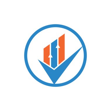 Mali logo simgesi vektörünü kontrol et. Yaratıcı Finans Logosu ve Simge Şablonu. Grafik ve grafik logosunu işaretle