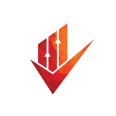 Mali logo simgesi vektörünü kontrol et. Yaratıcı Finans Logosu ve Simge Şablonu. Grafik ve grafik logosunu işaretle