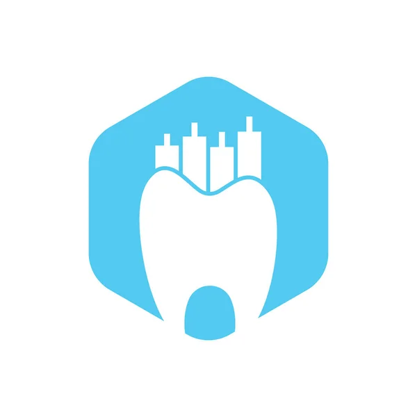 Zahnarzt Finanzierung Symbol Logo Konzept Dental Stat Vektor Logo Design — Stockvektor
