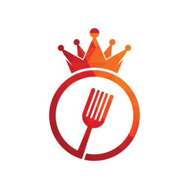 Gıda Krallığı vektör logosu tasarımı. Kraliyet gıda logosu kavramı.