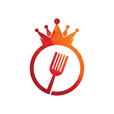 Gıda Krallığı vektör logosu tasarımı. Kraliyet gıda logosu kavramı.
