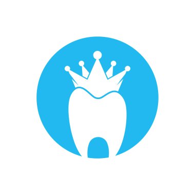 King Dişçi logosu konsept vektör tasarlar. Diş Sağlığı logosu sembolü.