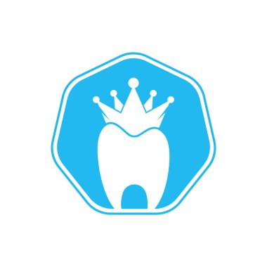 King Dişçi logosu konsept vektör tasarlar. Diş Sağlığı logosu sembolü.