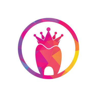 King Dişçi logosu konsept vektör tasarlar. Diş Sağlığı logosu sembolü.