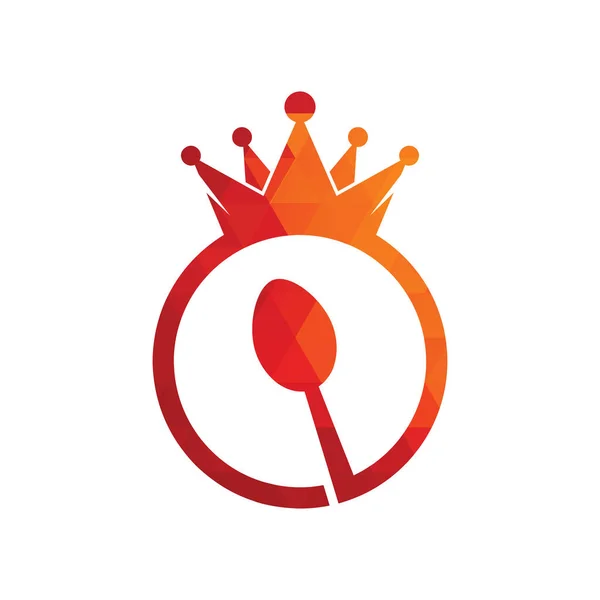 Voedsel Koninkrijk Vector Logo Ontwerp Royal Food Logo Concept — Stockvector
