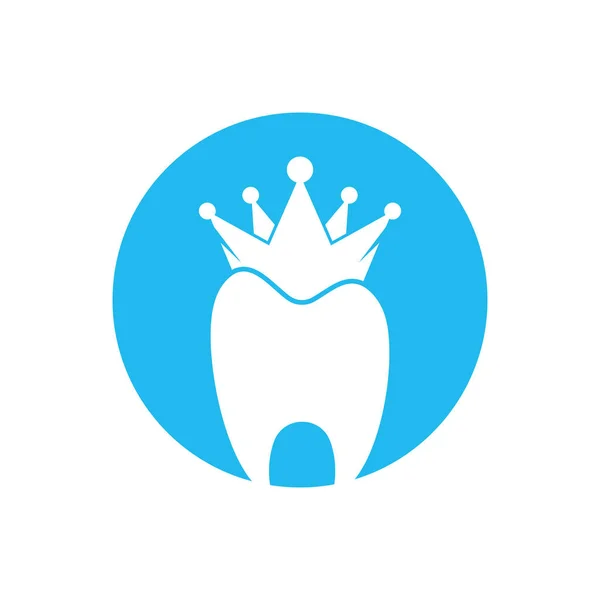 King Dental Logo Designar Konceptet Vektor Symbolen För Tandhälsa — Stock vektor