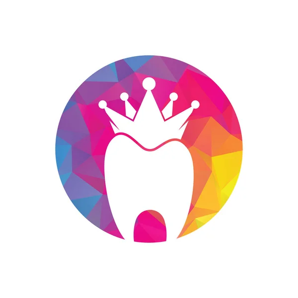 King Dental Logo Entwirft Konzeptvektor Symbol Für Zahngesundheit — Stockvektor