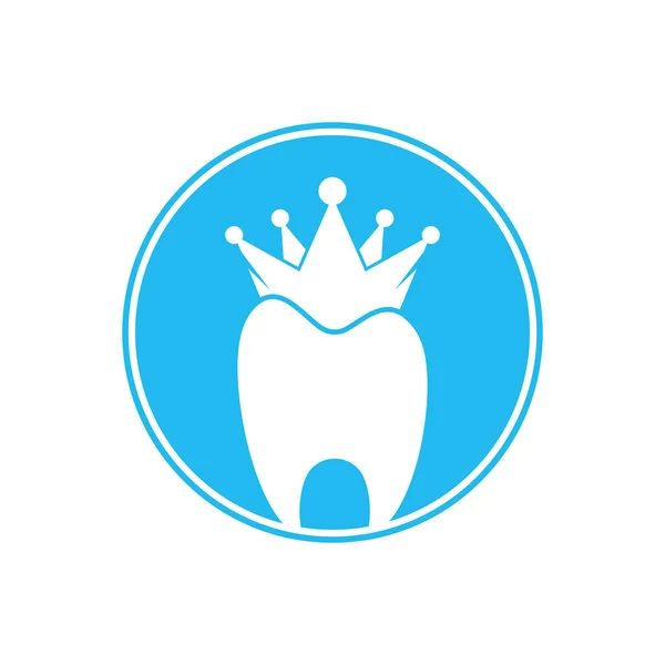 King Dental Logo Designar Konceptet Vektor Symbolen För Tandhälsa — Stock vektor