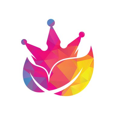 Yaprak kaplaması vektör logosu tasarımı. Yeşil yapraklı taç terapisi şirketi logosu tasarım şablonu.