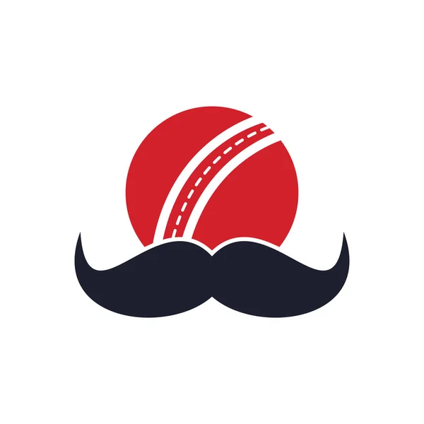 Строгий Вектор Крикета Дизайн Логотипа Усы Векторные Иконки Крикета — стоковый вектор