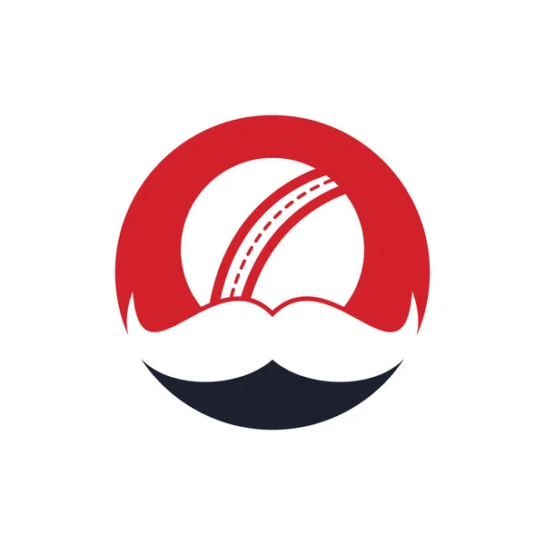 Строгий Вектор Крикета Дизайн Логотипа Усы Векторные Иконки Крикета — стоковый вектор