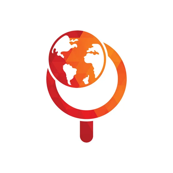 Globe Search Logo Vector Icon World Loupe Logo Combination Unique — Image vectorielle