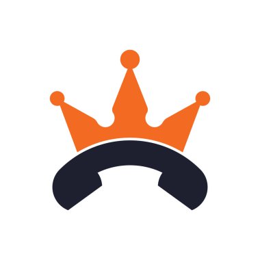 King 'den vektör logosu tasarımı. El seti ve taç simgesi tasarımı.
