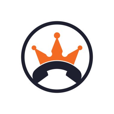 King 'den vektör logosu tasarımı. El seti ve taç simgesi tasarımı.