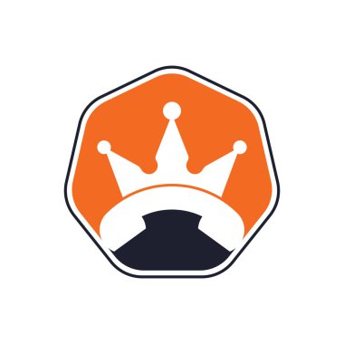 King 'den vektör logosu tasarımı. El seti ve taç simgesi tasarımı.